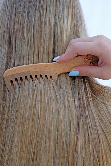 شانه چوبی دسته دار