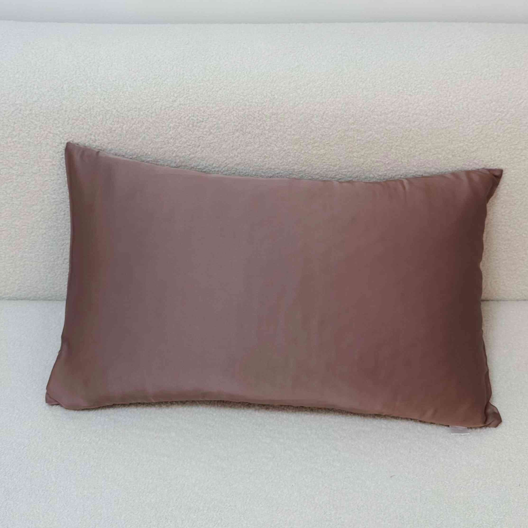 روبالشتی ساتن قهوه ای